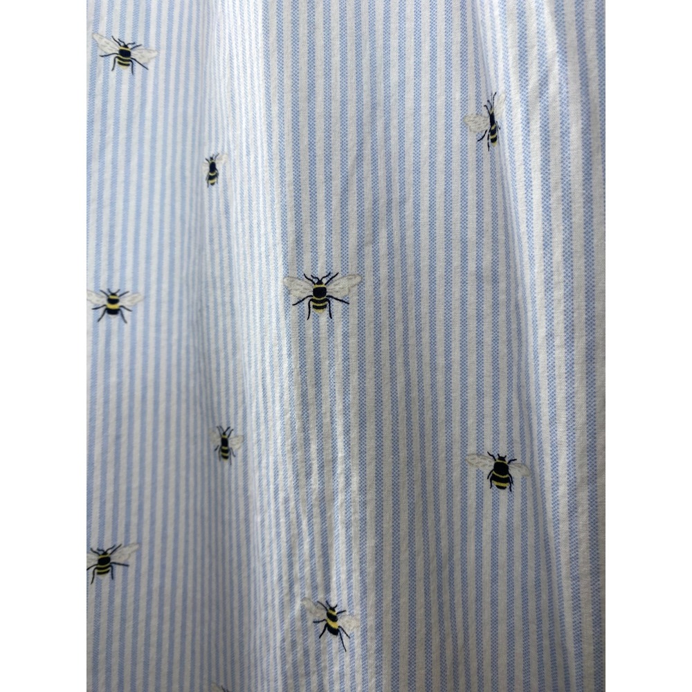 Lands End Womens Striped Honey Bee Cotton lounge Dress Nightgown relaxed M 10-12 - Picture 7 of 9